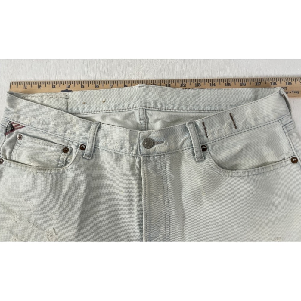 Denim & Supply Ralph Lauren Destroyed Jean Shorts Men's Size 36 Prospect Slim - Picture 12 of 13